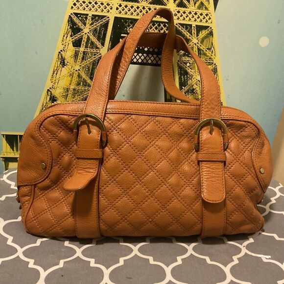 MICHAEL Michael Kors Handbags - COPY - Michael Kors brown leather padded satchel bag